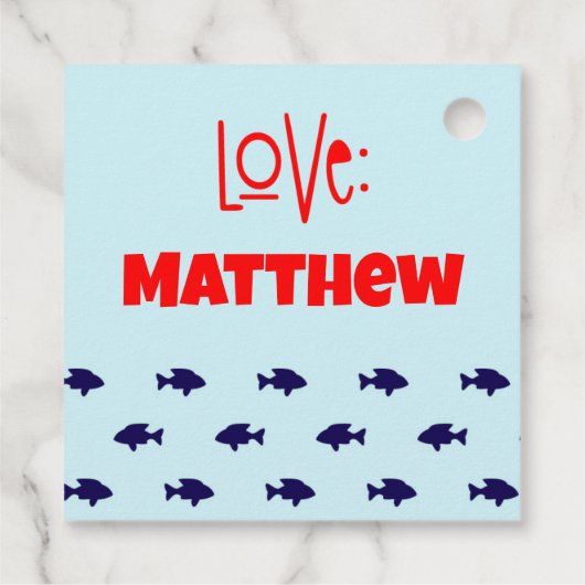 あなたはジャワソフシャークバレンタインギフトラベル フェイバータグ (裏面)