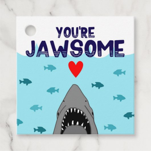 あなたはジャワソフシャークバレンタインギフトラベル フェイバータグ (正面)