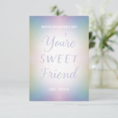 あなたはスウィートフレンドパステルスクールバグラデーションンタイン 招待状 (スタンド正面)