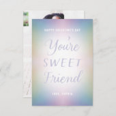 あなたはスウィートフレンドパステルスクールバグラデーションンタイン 招待状 (正面/裏面)