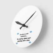 あなたはスコットランドを….. ラウンド壁時計 (傾斜)