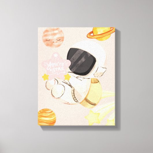 あなたはスターである – 子供部屋ウォールアート キャンバスプリント (正面)