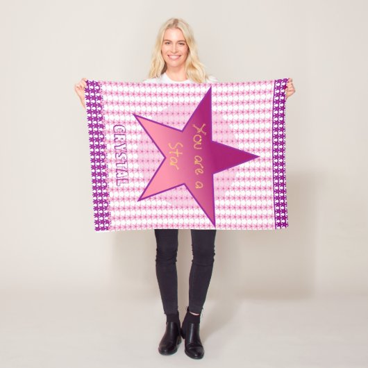 あなたはスターのパーソナライズされたベビー フリースブランケット (インサイチュ)