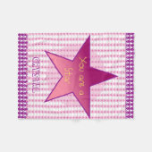あなたはスターのパーソナライズされたベビー フリースブランケット (正面(横))