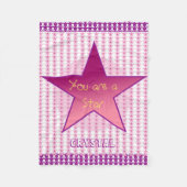 あなたはスターのパーソナライズされたベビー フリースブランケット (正面)