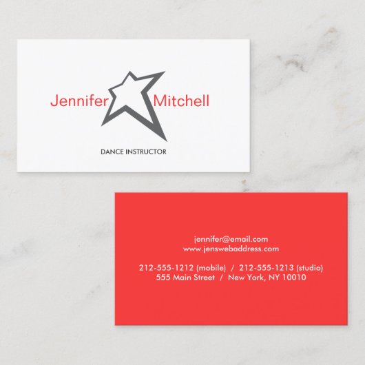 あなたはスターの名刺 名刺 (正面/裏面)