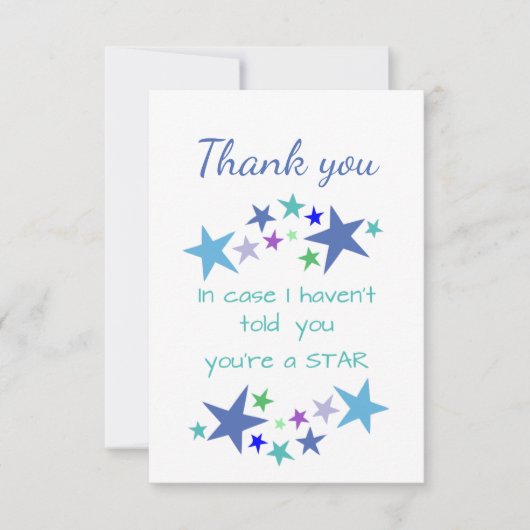 あなたはスター感動的引用文 サンキューカード (正面)