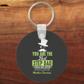 あなたはステップ最高のパパTシャツのキーチェーン キーホルダー (正面)