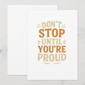 あなたはストップまで誇りを持ったは 招待状 (正面/裏面)