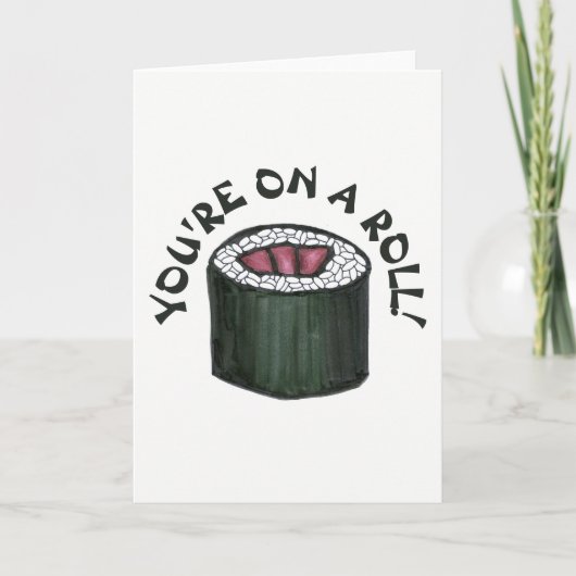 あなたはスパイシーな転がまぐろ食べ日本のグルメで カード (正面)