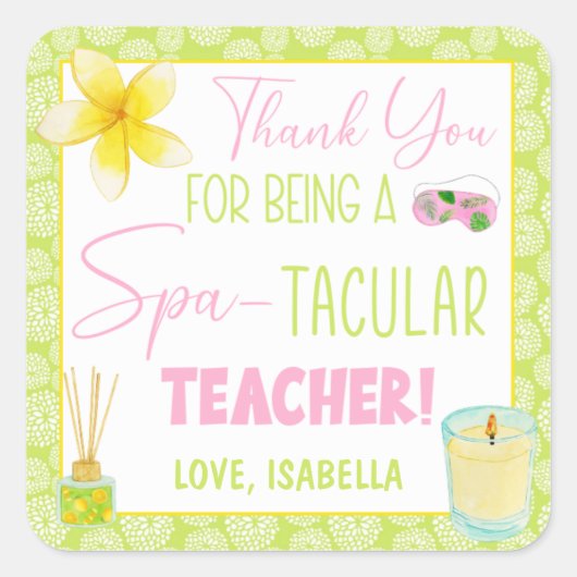 あなたはスパ的先生で スクエアシール (正面)