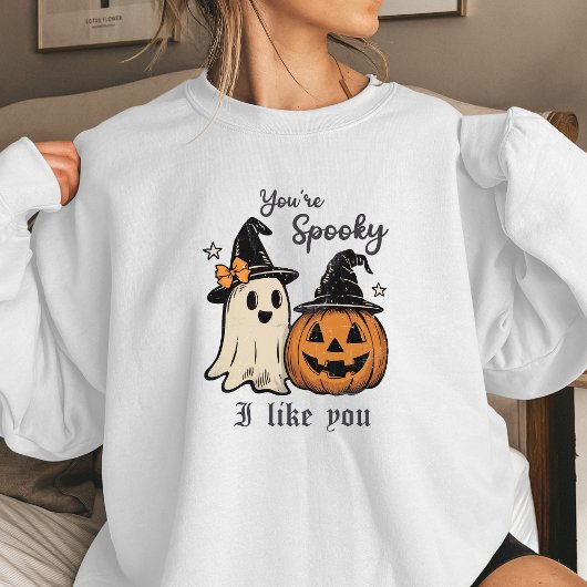 あなたはスプーキー 気に入ってる ハロウィン 女性用 スウェットシャツ