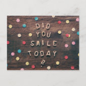 あなたはスマイルはHi Happy Mail Woodと言うノートを送信したか ポストカード (正面)