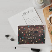 あなたはスマイルはHi Happy Mail Woodと言うノートを送信したか ポストカード