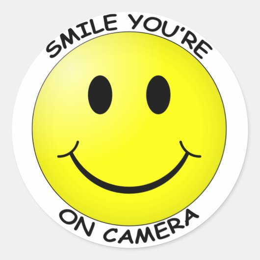 あなたはスマイルラウンドステッカー ラウンドシール (正面)