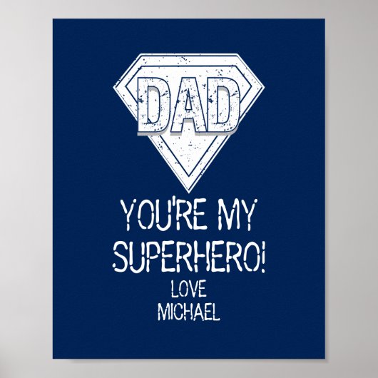 あなたはスーパーヒーローパパ父の日のポスター ポスター (正面)