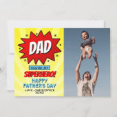 あなたはスーパーヒーローパパ父の日の写真カード (正面)