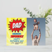 あなたはスーパーヒーローパパ父の日の写真カード (スタンド正面)
