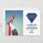 あなたはスーパーヒーローパパ父の日の写真カード カード (正面)