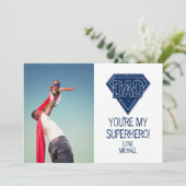 あなたはスーパーヒーローパパ父の日の写真カード カード (スタンド正面)