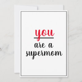 あなたはスーパーママのジェスチャーのお母さん感謝 サンキューカード