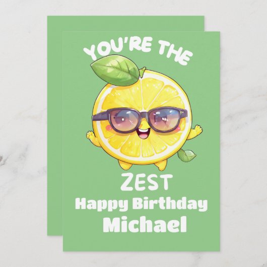 あなたはゼストハッピーバースデーレモン シーズンカード (正面/裏面)