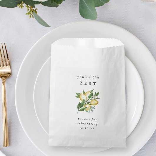 あなたはゼストレモンブライダルシャワー フェイバーバッグ