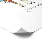 あなたはゾウとキリンがとても愛されている ポスター (角)