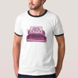 あなたはタイプのタイプライターリンガーメンズシャツ Tシャツ