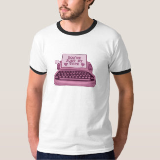あなたはタイプのタイプライターリンガーメンズシャツ Tシャツ