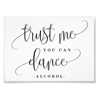 あなたはダンスバーのサインあなたのサイズを選択ラブリー フォトプリント           