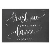 あなたはダンスバーのサインあなたのサイズを選択Chalkboard フォトプリント (正面)