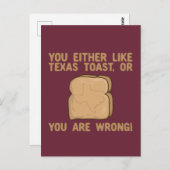 あなたはテキサス州トーストが好きか、間違っている ポストカード (正面/裏面)