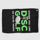 あなたはディスクゴルフが好き ゴルフタオル (横)