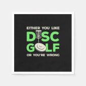 あなたはディスクゴルフが好き スタンダードカクテルナプキン (正面)