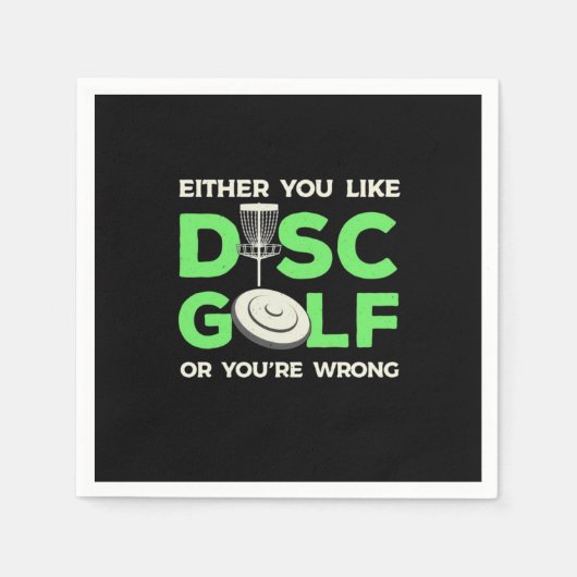 あなたはディスクゴルフが好き スタンダードカクテルナプキン (正面)