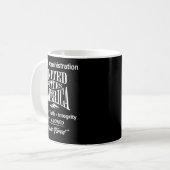 あなたはトランプ政権を打ち切った事実を伝える コーヒーマグカップ (正面左)