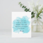 あなたはドロップの全体の海である – Rumi引用文 ポストカード (スタンド正面)