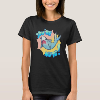 あなたはナッツ！キュートなサメのデザイン メンズ レディース キッズ Tシャツ