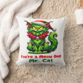 あなたはネコの一員！ミスター・キャット・フェスティブ・グランピー・キャット クッション (ブランケット)