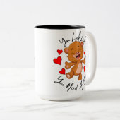 あなたはハグテディベアのハートが必要に見える ツートーンマグカップ (正面右)