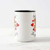 あなたはハグテディベアのハートが必要に見える ツートーンマグカップ (中央)