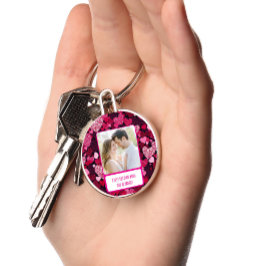 あなたはハングリー時のスパークリーハートピンク キーホルダー