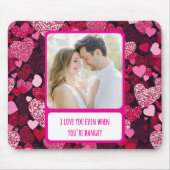 あなたはハングリー時のスパークリーハートピンク マウスパッド (正面)