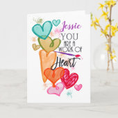 あなたはバレンタインのハート作品だ カード (黄色い花)