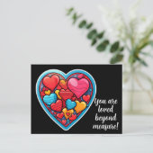 あなたはバレンタインデーの愛のハート ポストカード (スタンド正面)