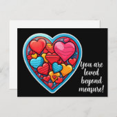 あなたはバレンタインデーの愛のハート ポストカード (正面/裏面)