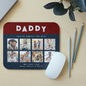 あなたはパパは単に最高の写真コラージュ マウスパッド