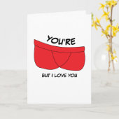 あなたはパンツだが私はあなたを愛している、バレンタインデー カード (黄色い花)