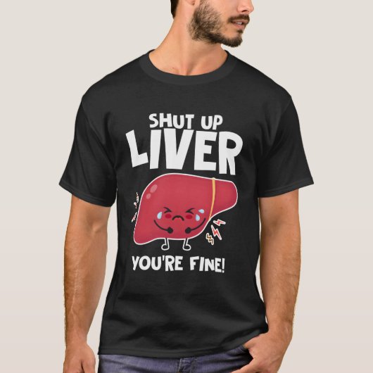 あなたはパンビールを飲素晴らしんで肝臓を閉じる Tシャツ (正面)